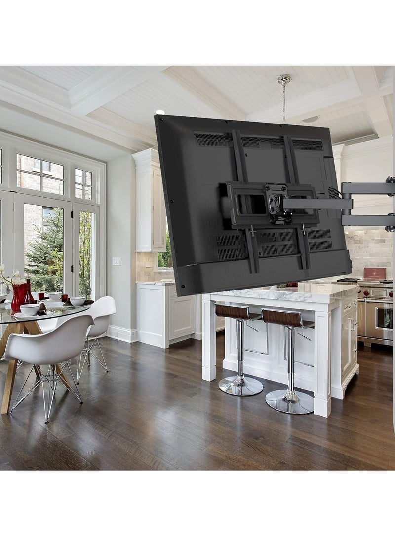 Gravity Full Motion TV Wall Mount, Articulating Swivel Extension Arm, Fits 37-75" TVs Up to 132lbs, Max VESA 600x400mm, Heavy Duty TV Mount for Home & Office (EBLF7) - Image 5