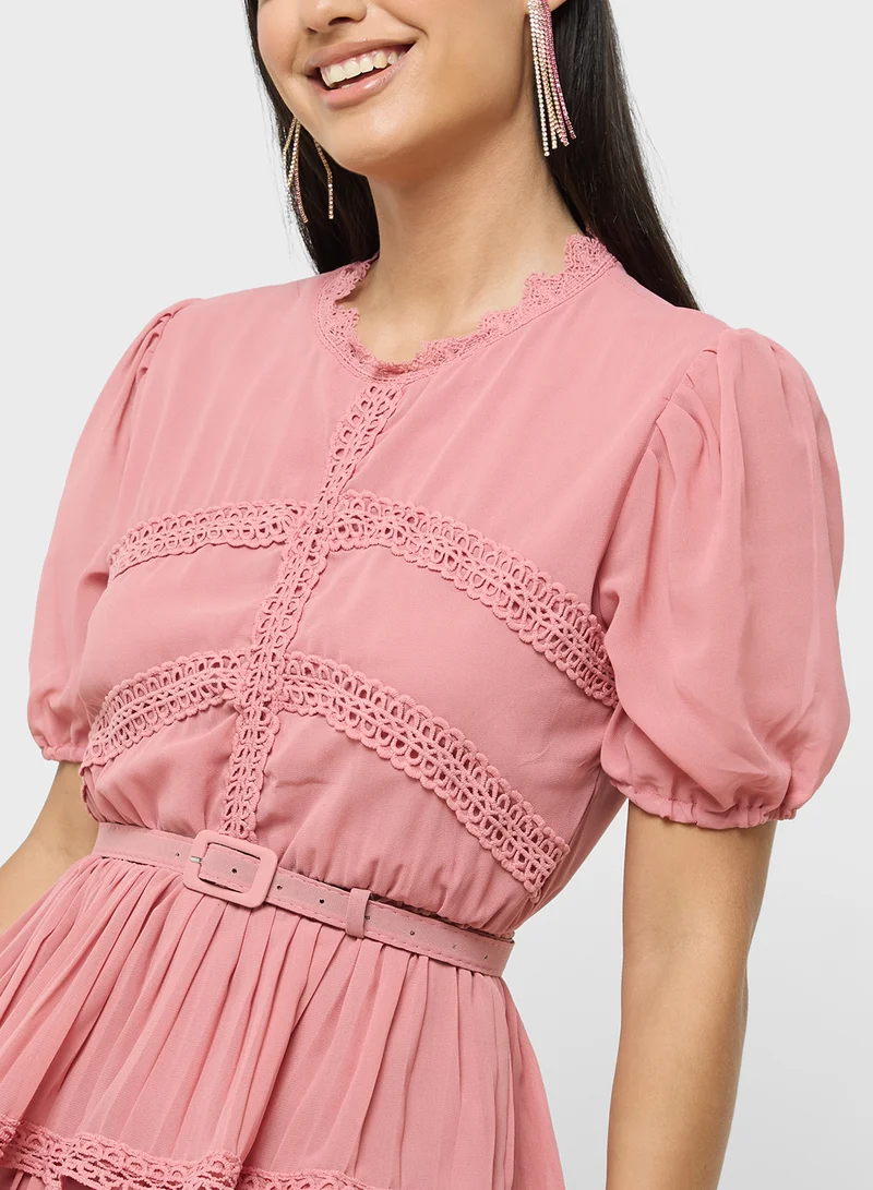 ELLA Tiered Midi Dress