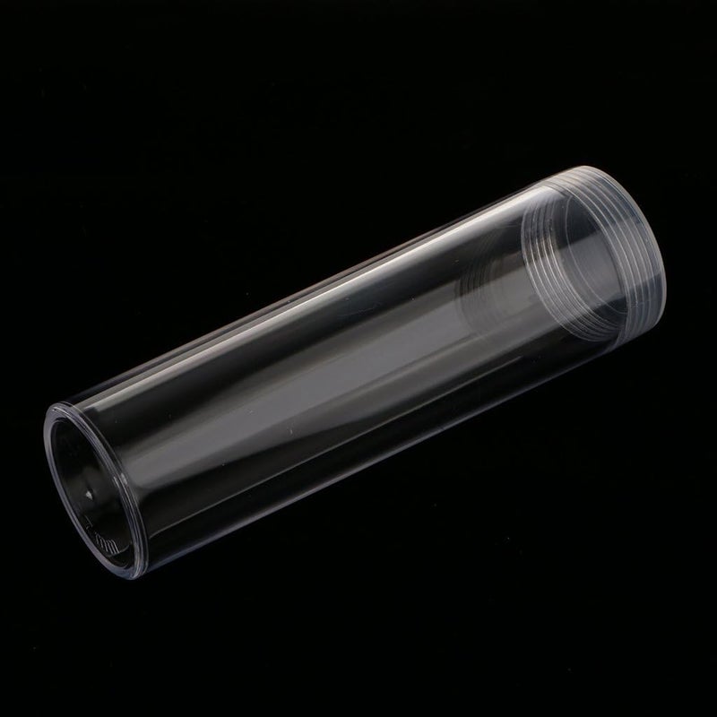 klarako 10Pcs 32mm Plastic Portable Tube Holder Clear Round Cases Coin Storage Boxes - Image 2
