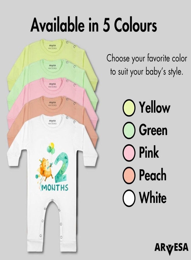 ARVESA 2 Month JS-279 Bodysuit, Sleepsuits, Rompers For New Born Baby Clothes 0-3 Months Unisex Stylish Dress For Baby Boy & Girl, Newborn Infant Outfit - Image 4