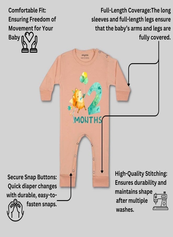 ARVESA 2 Month JS-279 Bodysuit, Sleepsuits, Rompers For New Born Baby Clothes 0-3 Months Unisex Stylish Dress For Baby Boy & Girl, Newborn Infant Outfit - Image 3