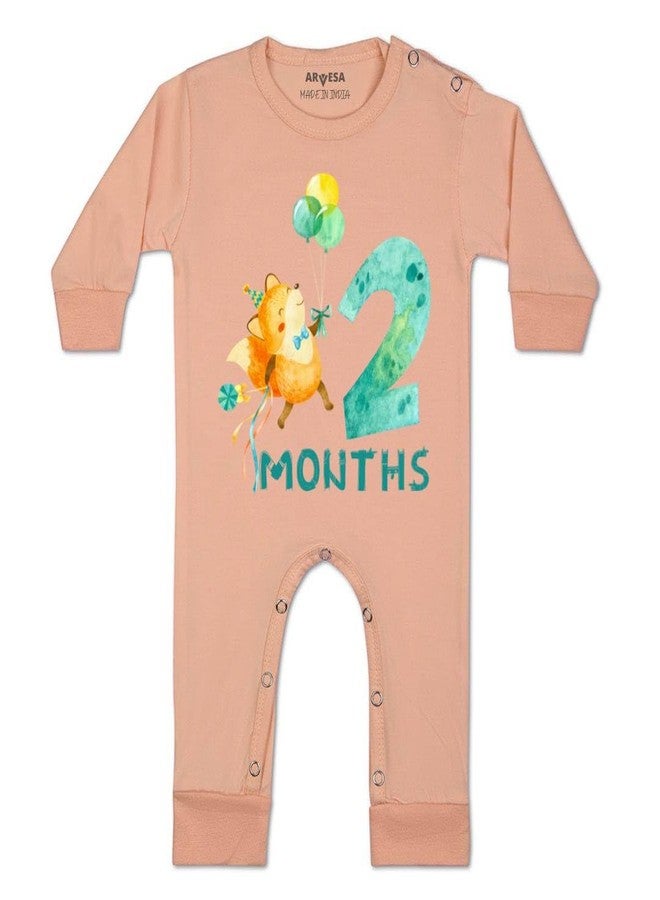 ARVESA 2 Month JS-279 Bodysuit, Sleepsuits, Rompers For New Born Baby Clothes 0-3 Months Unisex Stylish Dress For Baby Boy & Girl, Newborn Infant Outfit - Image 1