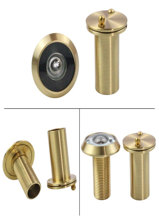 Earl Diamond - Peep Holes for Door, Solid Brass 200-Degree Door Viewer Peephole with Heavy Duty Rotating Privacy Cover for 1-3/8" to 2-1/6" Doors for Home Office Hotel, Satin Gold - Image 5