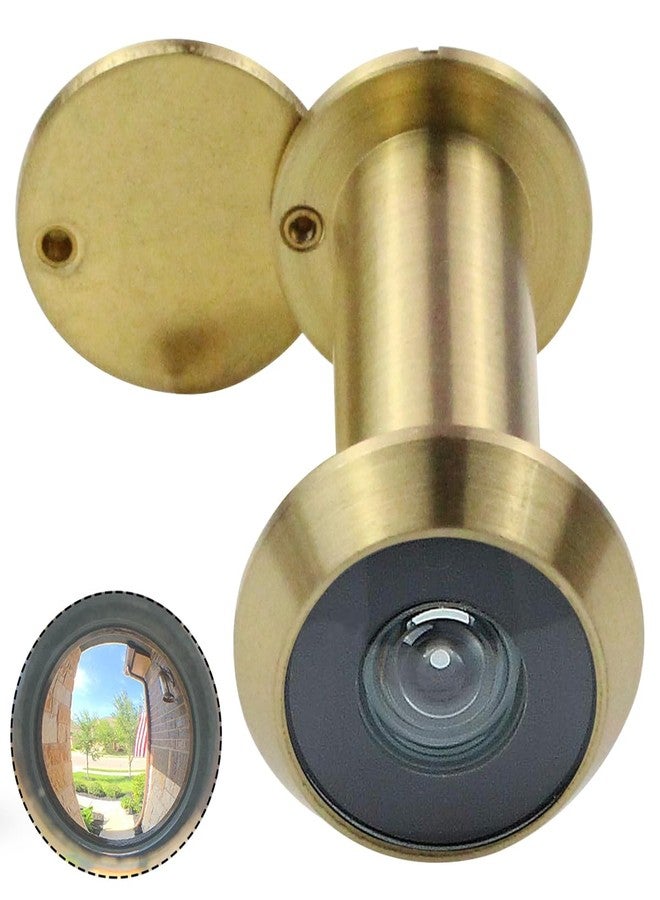 Earl Diamond - Peep Holes for Door, Solid Brass 200-Degree Door Viewer Peephole with Heavy Duty Rotating Privacy Cover for 1-3/8" to 2-1/6" Doors for Home Office Hotel, Satin Gold - Image 1