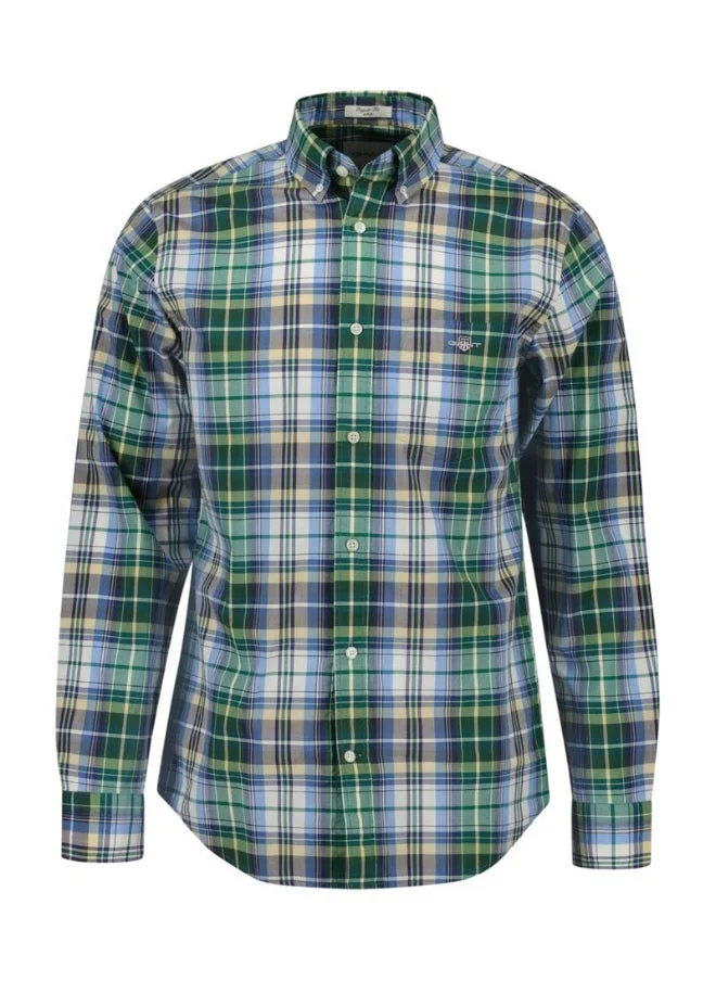 GANT Gant Regular Fit Tartan Checked Poplin Shirt