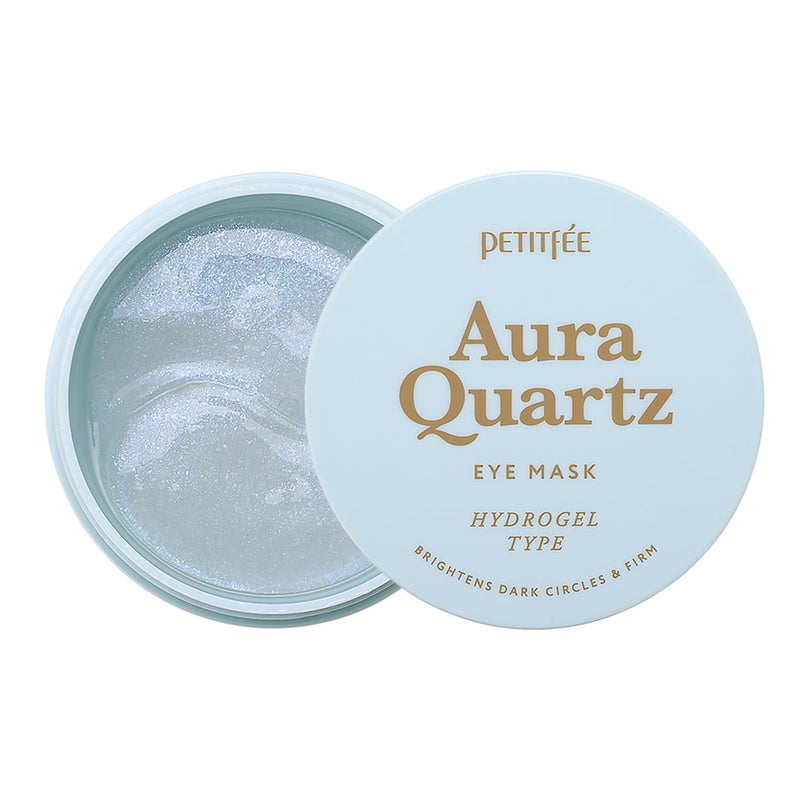 PETITFEE Aura Quartz Hydrogel Eye Mask Blue 60 pcs 30 pairs Eye Patch for Dark Circles Brightens Under Eyes Glutathione Ascorbic Acid Puffy Eye Bags Cooling Firms Eye Area Intense Hydration - Image 2