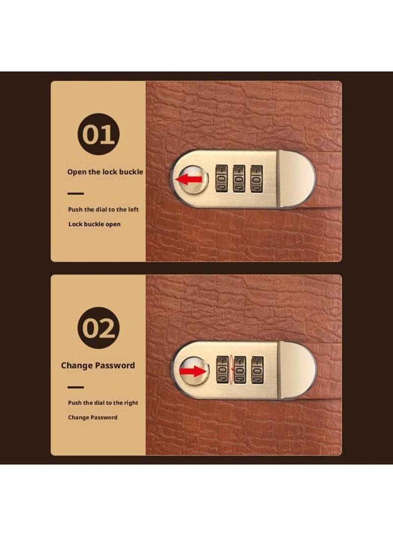 SYOSI كتاب تحدي توفير المال، مخطط ميزانية 100 ظرف، قفل كلمة مرور للأمان، نظام توفير الأموال بظرف 7"x4.2"، مثالي للمالية الشخصية، تنظيم المدخرات، مجموعة واحدة - Image 4