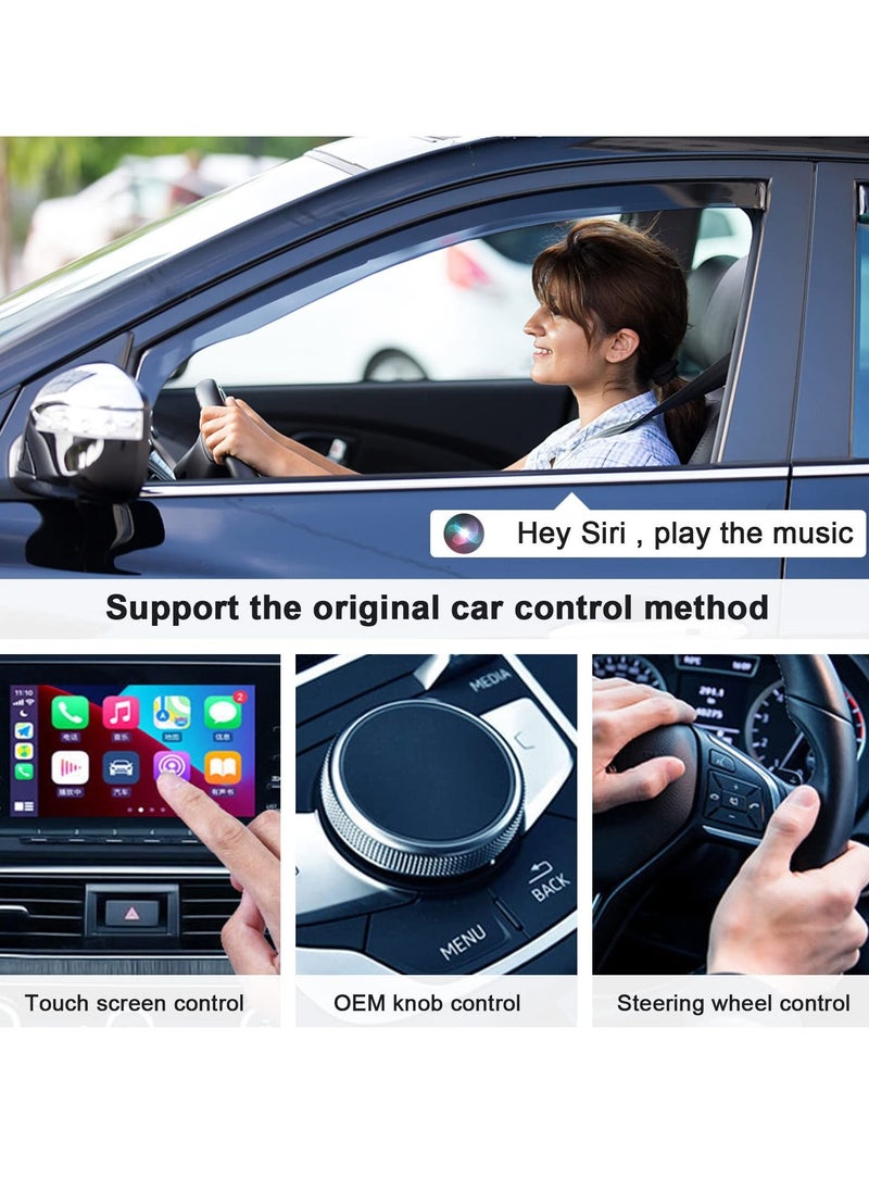 Generic - Wireless CarPlay Adapter for iPhone, Carplay Dongle Converts Factory Cars Wired to Wireless, Bluetooth Adapter, 5Ghz WiFi Auto-Connect Online Update, Support iOS 13+, Black - Image 1