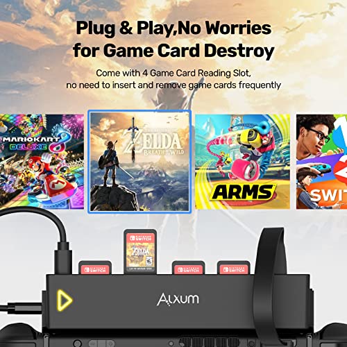 ALXUM Switch Game Card Reader - 8 In 1 Switch Game Card Holder for Nintendo Switch/Switch OLED Console, Switch Multi Game Reader Switcher Quick Identification(4 For Game+4 For Storage) - Image 4