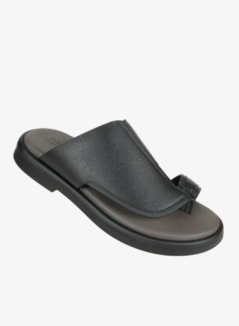 barjeel uno 008-3855 Barjeel Uno Mens Finger Grip Casual Sandals BOM1-01 Black