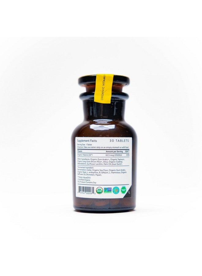 Movita Movita Certified Organic Vitamin D3 2500IU - Supports Energy, Immune Health & Bone Strength - Fermented Whole Foods, Organic, Vegan, Gluten-Free, Non-GMO - 30-Day Supply (Glass Bottle) - Image 2