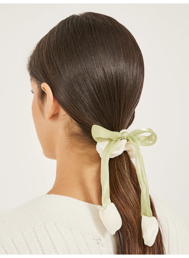 ستايلي Styli Pack of 2 - Long Drop Scrunchie