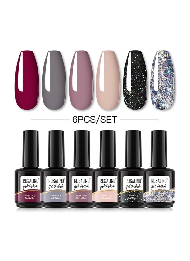 Rosalind ROSALIND 6PCS Gel Nail Polish Set  - Image 2