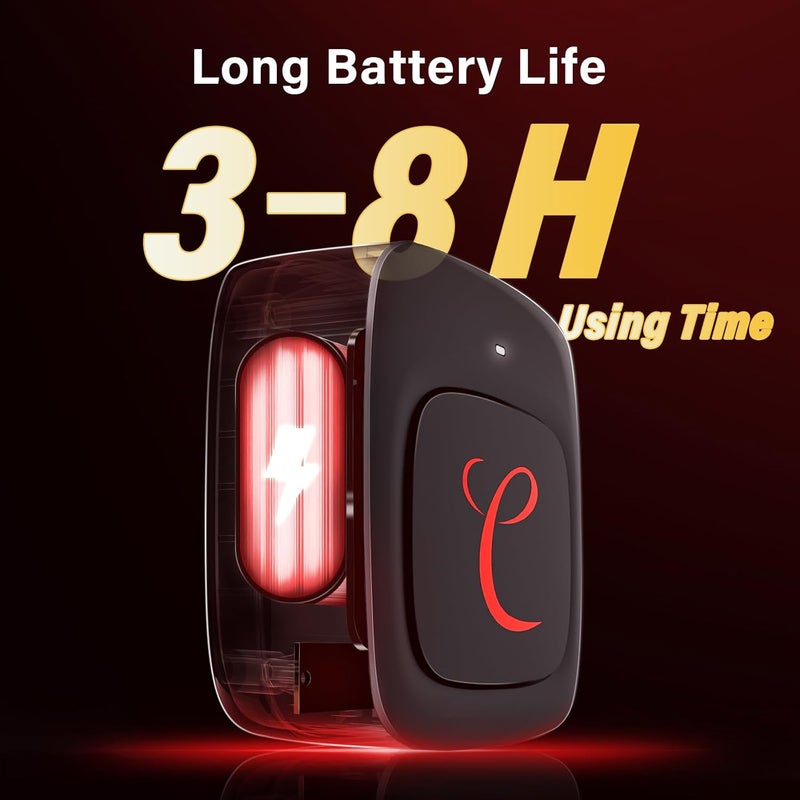 Comfytemp Large Cordless Heating Pad with Massager for Back Pain Relief Portable Back Massager with Heat Button App Control Wireless Lower Back Massager Birthday Gifts for Mom Dad Red - Image 2