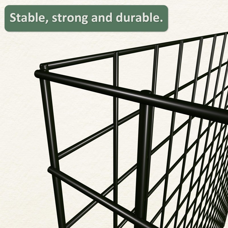 Warmfarm 12 Pics DIY Metal Plant Protectors from Deer, Garden Fencing Animal Barrier Size 11.8 * 11.8 inches, Mesh Plant Cage Chicken Wire Cloche for Plants with Stakes and Nylon Cables (12 Pcs) - Image 5