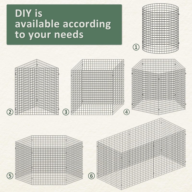 Warmfarm 12 Pics DIY Metal Plant Protectors from Deer, Garden Fencing Animal Barrier Size 11.8 * 11.8 inches, Mesh Plant Cage Chicken Wire Cloche for Plants with Stakes and Nylon Cables (12 Pcs) - Image 3