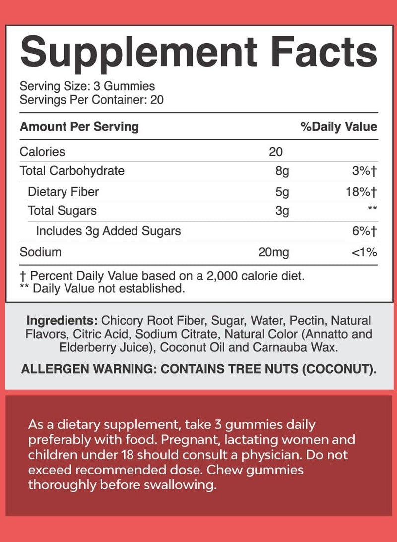 Natures Craft Fiber Gummies, Orange and Mixed Berry, 60 Gummies - Image 4