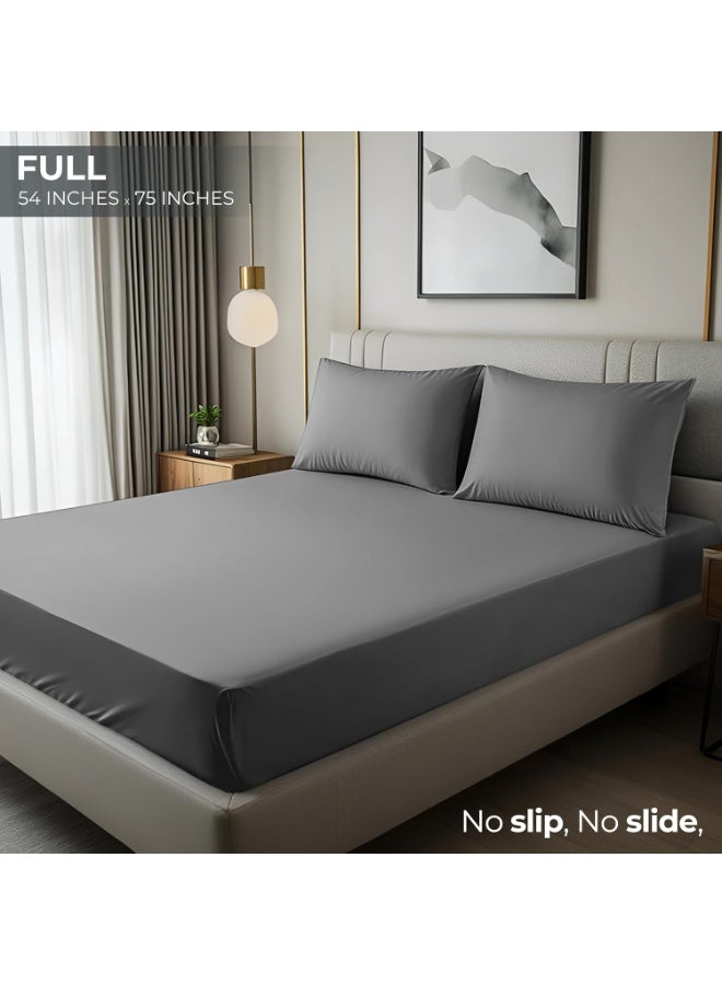 Utopia Bedding Full Fitted Sheet - Bottom Sheet - Deep Pocket - Soft Microfiber -Shrinkage and Fade Resistant-Easy Care -1 Fitted Sheet Only (Grey) - Image 2
