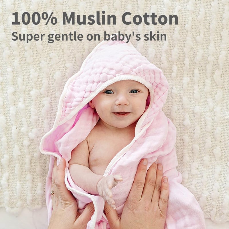 LAnge Baby Bath Towel  9 Layers 100 Cotton Muslin Super Quick Dry Medical Grade Packaging for Infants and Newborns  28 x 47in  Yellow - Image 5