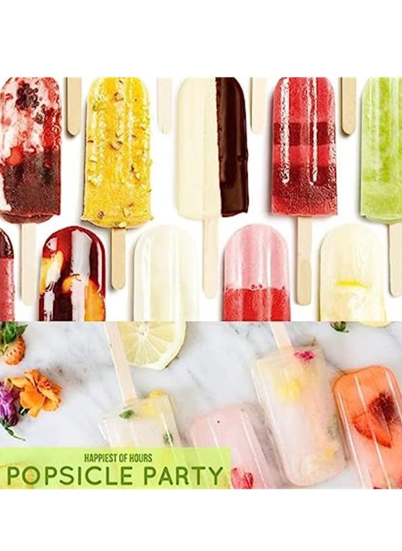 Generic - Homemade Popsicle Molds Shapes, Silicone Frozen Ice Popsicle Maker-BPA Free, with 10 Reusable Sticks, Funnel and Ice Pop Recipes - Image 1