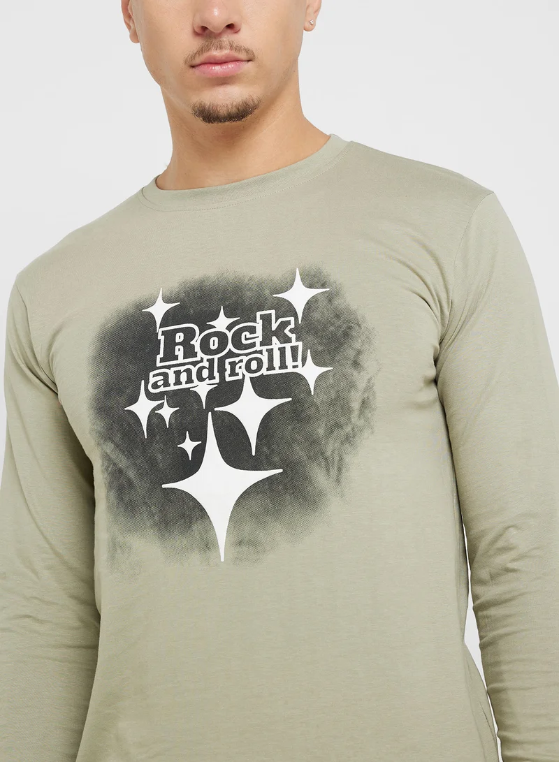 Seventy Five Basics Graphic Long Sleeve T-Shirt