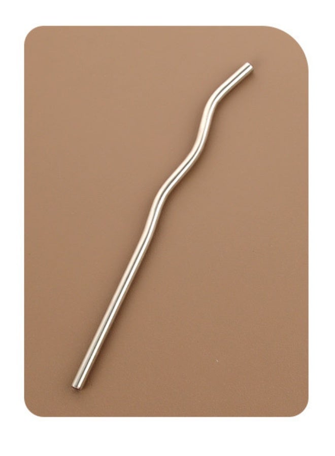 2Pcs Portable Reusable Stainless Steel Straw Set for Home, Outdoor, Party and Café, Office, Suitable for Bubble Tea, Juice, Coffee and Water, Complete with Cleaning Brush  - Image 2