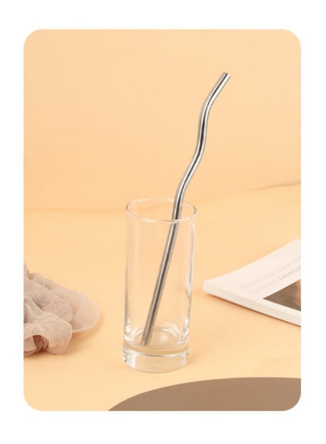 Betaoby 2Pcs Portable Reusable Stainless Steel Straw Set for Home, Outdoor, Party and Café, Office, Suitable for Bubble Tea, Juice, Coffee and Water, Complete with Cleaning Brush - Image 5