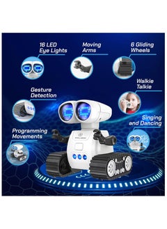 General Robot Toys for Kids Rechargeable Walkie Talkie Remote Control Toy for Boys Girls with Gesture Sensing Dance Move Music LED Eye Gift for Birthdays  - Image 5