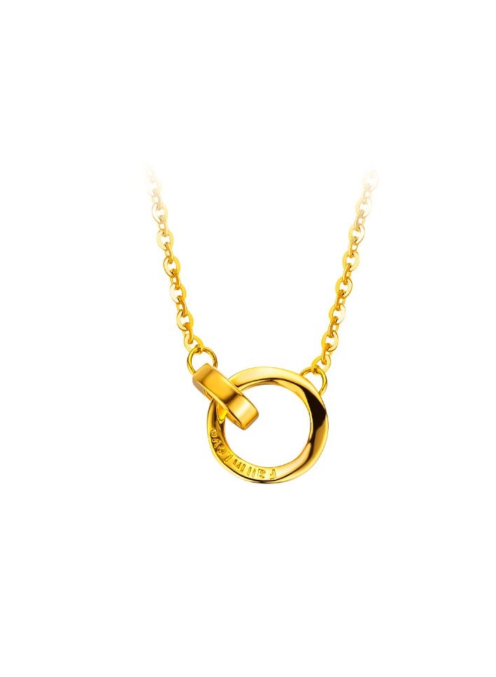 Stylish Pendant Necklace Golden Necklace For Women - Image 1