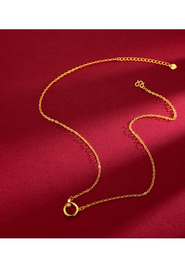 Stylish Pendant Necklace Golden Necklace For Women - Image 5