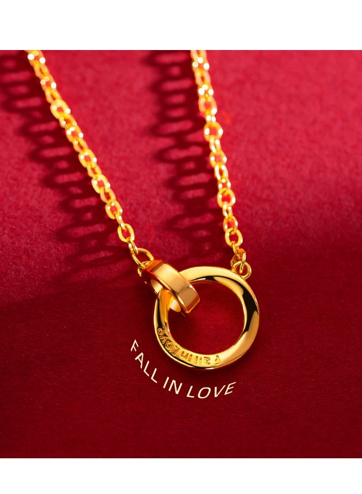 Stylish Pendant Necklace Golden Necklace For Women - Image 4