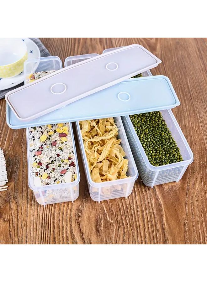 Blue 2 In 1 Moisture Proof Kitchen Storage Box Plastic Organizer For Fruits Vegetables - Image 1