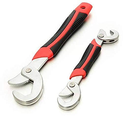 Jorex Mart Stainless Steel Socket Adjustable Multi Function Wrench Spanner Set Tools Spanner 9Mm to 32 Mm WorksHand Tools Plumbing Tools Snap N Grip Wrench Set Wrench Spanner Set of 2 Piece - Image 3