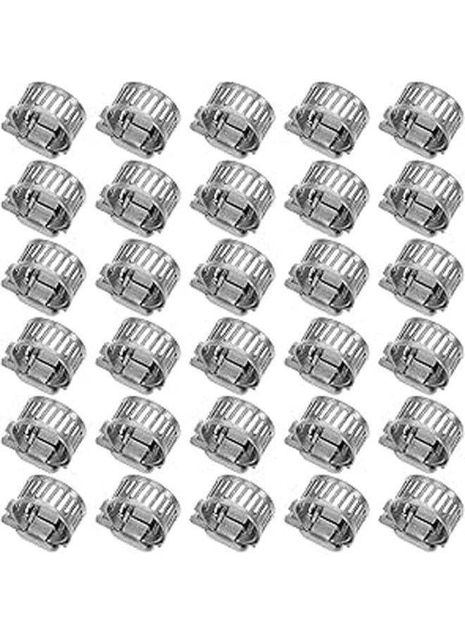 Stainless Steel Adjustable Worm Gear Hose Clamps 30Pcs 6 12mm For Plumbing Radiator Pipe - Image 1