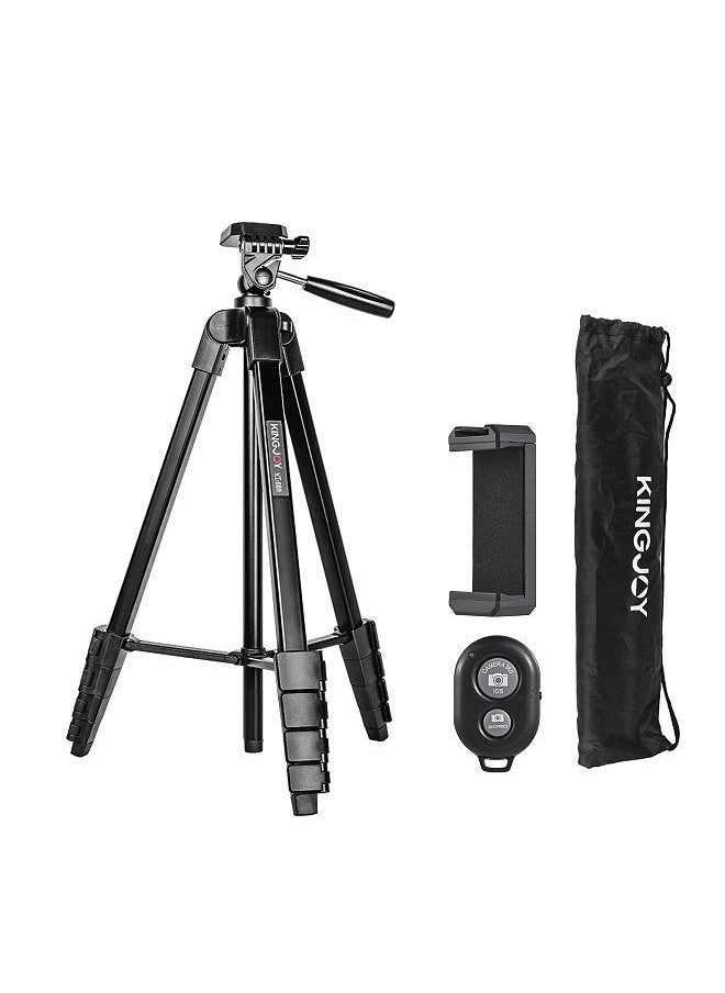 Kingjoy - KINGJOY VT-688 675-inch Tripod Stand Desktop Tripod Stand 2kg/4.4lbs Load Capacity 5 Levels Height Adjustable - Image 1