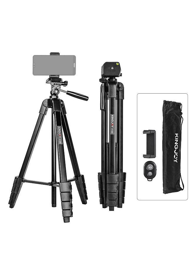 Kingjoy - KINGJOY VT-688 675-inch Tripod Stand Desktop Tripod Stand 2kg/4.4lbs Load Capacity 5 Levels Height Adjustable - Image 1