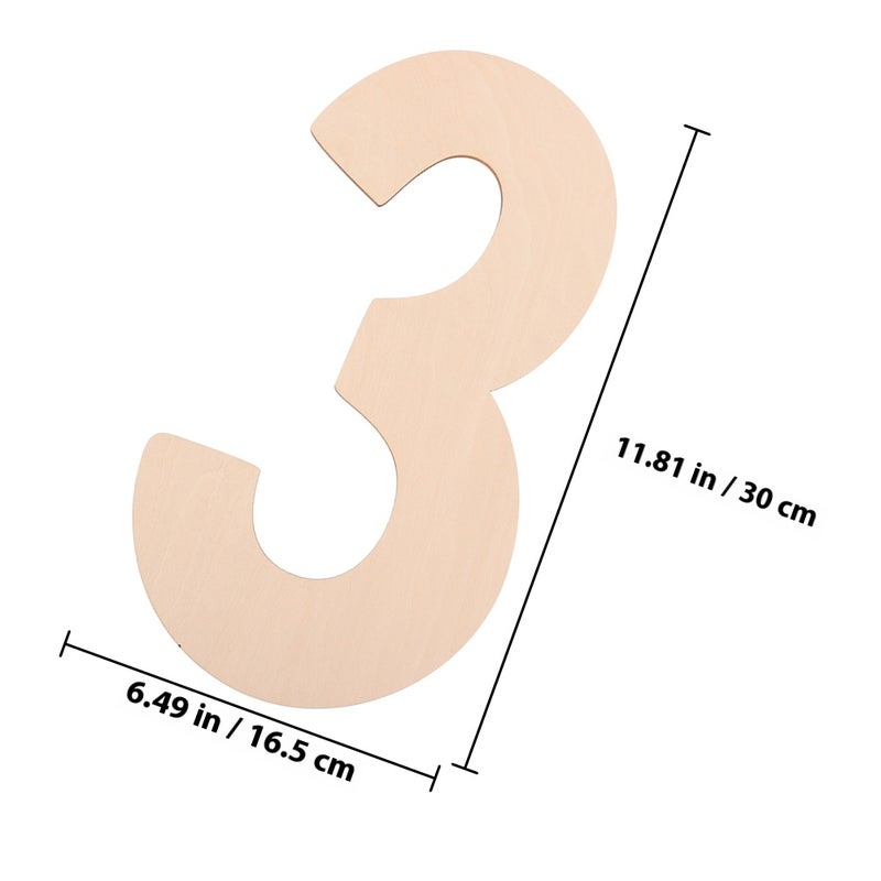 Blank Pendant Unpainted Wood Sign Ornament Diy Number Ornament For Decoration Diy Decor Diy Painting Wood Sign Unfinished Number Sign - Image 2