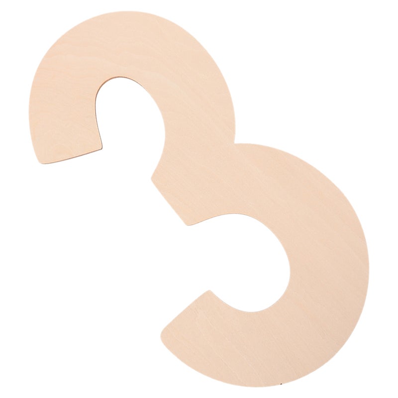 Blank Pendant Unpainted Wood Sign Ornament Diy Number Ornament For Decoration Diy Decor Diy Painting Wood Sign Unfinished Number Sign - Image 1