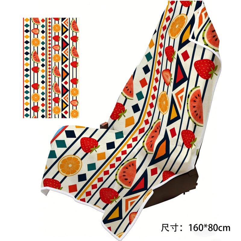 Cross-Border Foreign Trade New Model Car Seat Cover Two-In-One Beach Towel, Absorbent, Warm, Soft, Large Bath Towel for Beach and  Swimming - Image 1