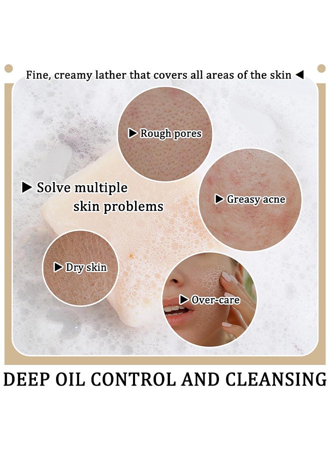 Goreem Rice Collagen Handmade Soap, Thailand Rice Soap Rice Water Face Wash And Bathe Soap, Deep Cleaning Handmade Soap Wedding Gift, Deep Cleaning Rice Handmade Soap Bar, Gentle Long-Lasting Moisturizing Rice Milk Soap For Face & Body Skin Care - Image 5