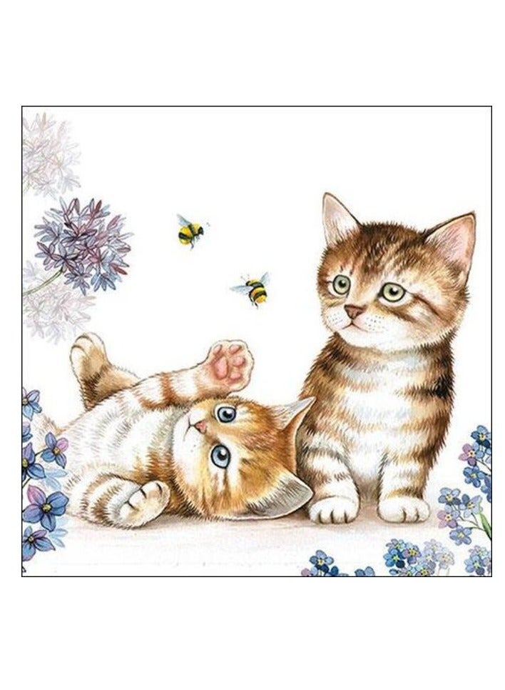 Ambiente Large Cats And Bees Napkins - Image 1