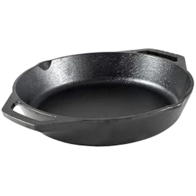ايدا مقلاة حديد زهر مسبقة التتبيل بمقبضين، قطر 26 سم، لون أسود - Image 1