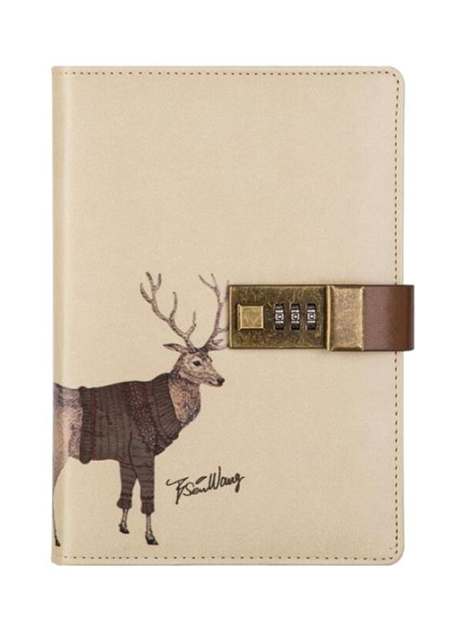 نيبمينينت مفكرة من الورق المقوى بمجموعة أقفال Beige/Brown/Copper