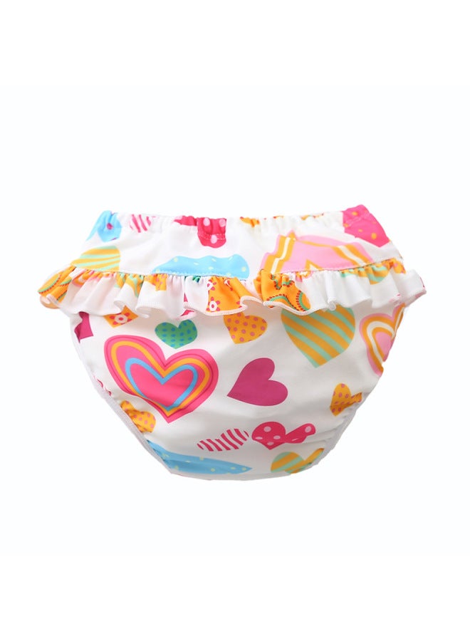 Children's Swimming Trunks Girls' Baby Waterproof Leak-proof Swimsuit Baby's Cute Lace Girls' Swimming Trunks