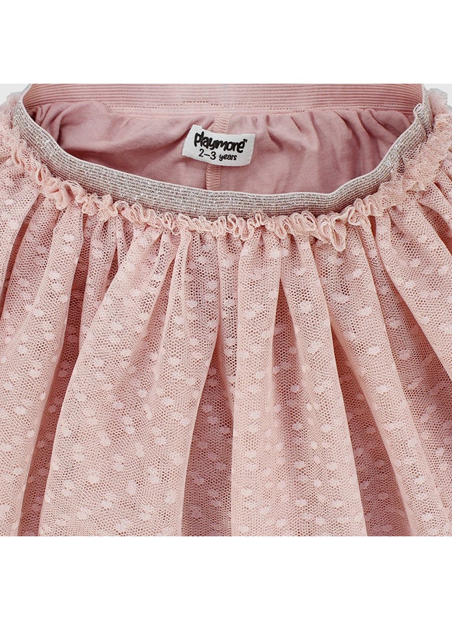 playmore Pink Dotted Ruffled Skirt  - Image 3