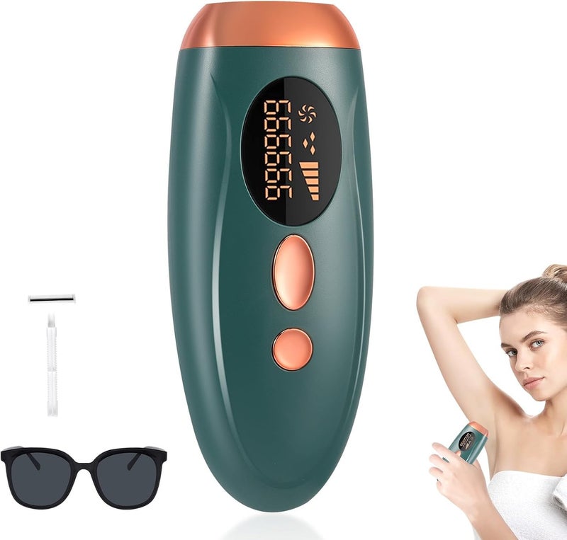 Mokshith IPL Laser Hair Removal Device 999,999 Flashes 5 Energy Levels Device Hair Removal Laser, Pain-free, Manual & Automatic Mode, Suitable for Armpits, Body, Face and Legs (MO-01) - Image 1