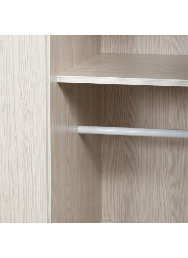 DANUBE HOME Ariana 3 Door Wardrobe Sturdy Closet Clothes Storage Cupboard For Kids Modern Design Space Saving Swing Door Cabinet For Bedroom L120Xw55Xh200Cm - Light Oak  - Image 5