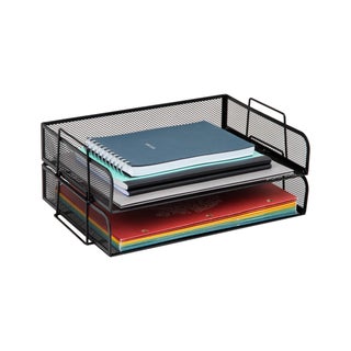 Mind Reader Stackable Paper Tray Desktop Organizer File Storage Office Metal Mesh 1325 L x 975 W x 625 H 2 Pcs Black - pzsku/ZB3562354485AFFB1EAD4Z/45/1750417199/53068557-a0b5-4391-aab4-ceb8ee5f1590