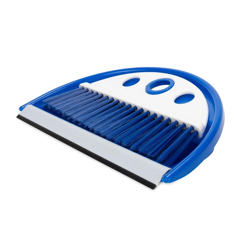 Camco Dust Pan with Whisk BroomWhisk Broom Snaps into Dust Pan After UseHanger Hole for Convenient StorageExcellent for TravelingRVsCampers CampsitesDorm RoomsMore43945Blue1 Size
