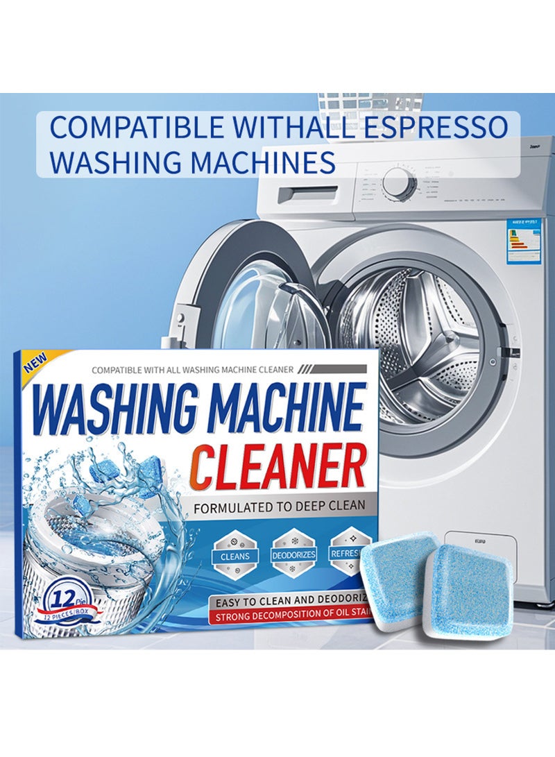 LAIAOCISI 24 Pcs Washing Machine Cleaner Tablets, Deep Clean Front Loader & Top Load Washer, Professional Grade Washer Machine Cleaner Deodorizer for Removing Build-up - Image 2